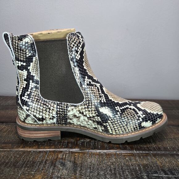 NEW Ariat Wexford Womens Size 6.5 B Medium Chelsea Boots Brown Snake Print - Picture 8 of 10